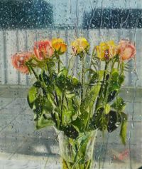 Rosen im Regen 50x70cm